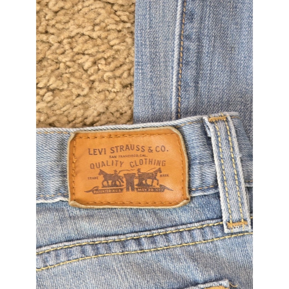 Y2K Women's Levi's 522 Ultra Low Rise Bootcut Denim Jeans Size 6M Medium Wash - Picture 3 of 10